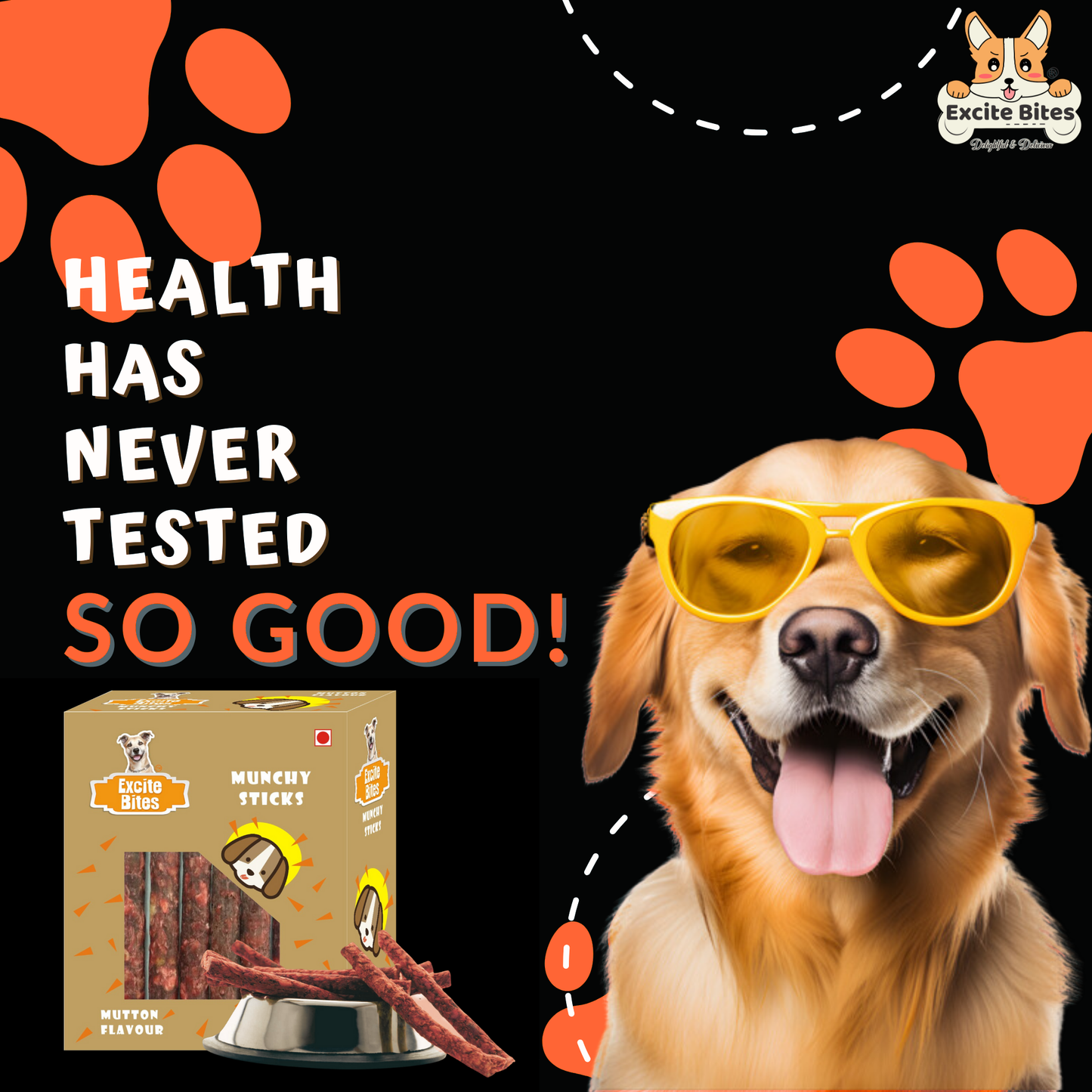 Excite Bites Mutton Flavor Munchy Sticks - 450 g Dog Chew Sticks